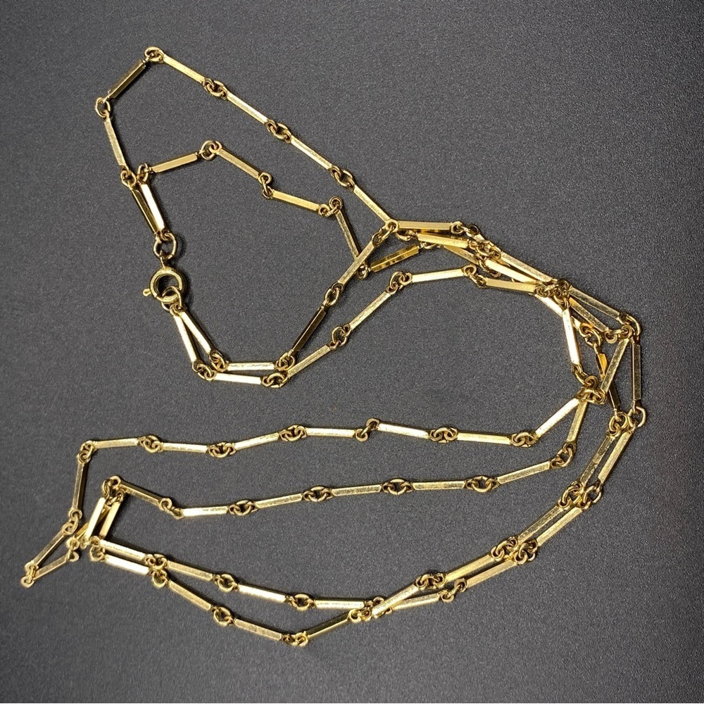 Vintage Gold Tone Double Strand Necklace 20”